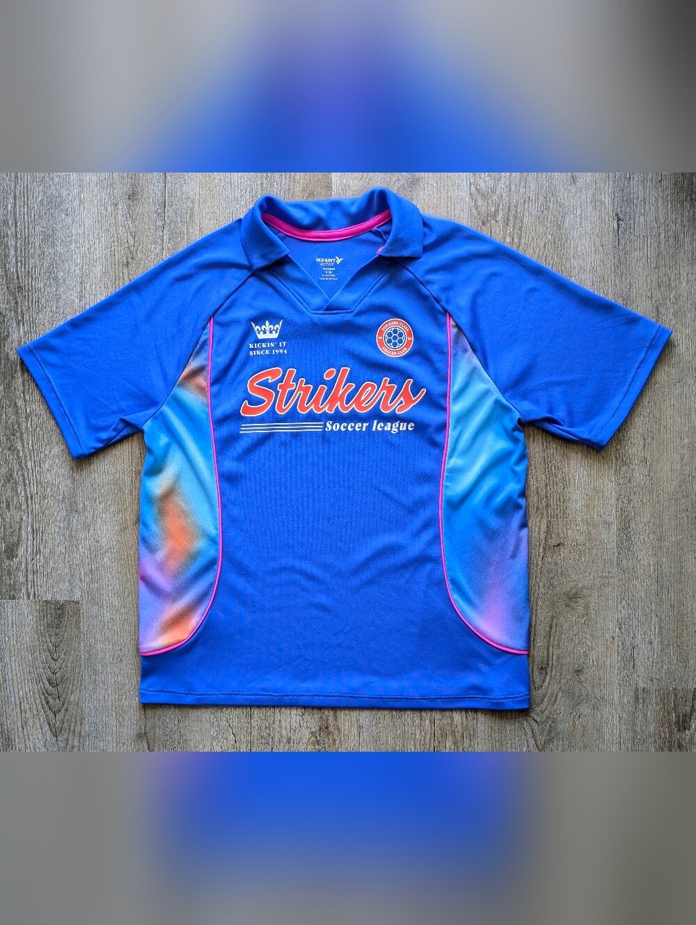 ⚽ Old Navy Active Strikers Soccer League Jersey Size M (8)